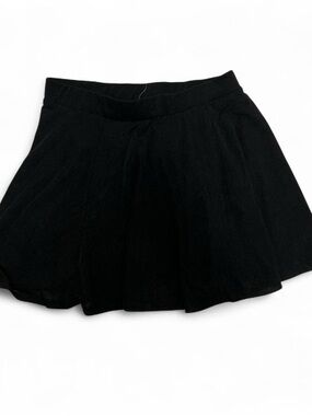 Black Flared Mini Skirt